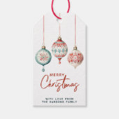 Moderne Scandinavische stijl Ornamenten Vrolijk ke Cadeaulabel (Voorkant)