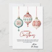 Moderne Scandinavische stijl Ornamenten Vrolijk ke Feestdagenkaart (Voorkant)