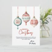 Moderne Scandinavische stijl Ornamenten Vrolijk ke Feestdagenkaart (Staand voorkant)