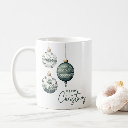 Moderne Scandinavische stijl Ornamenten Vrolijk ke Koffiemok (Met donut)