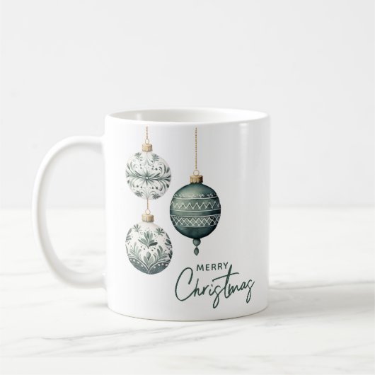 Moderne Scandinavische stijl Ornamenten Vrolijk ke Koffiemok (Links)