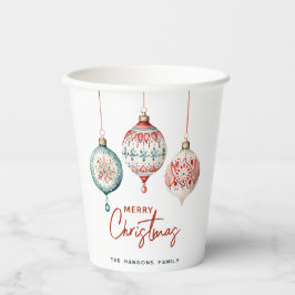 Moderne Scandinavische stijl Ornamenten Vrolijk ke Papieren Bekers