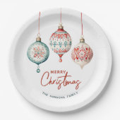 Moderne Scandinavische stijl Ornamenten Vrolijk ke Papieren Bordje (Voorkant)