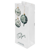 Moderne Scandinavische stijl Ornamenten Vrolijk ke Wijn Cadeautas (Achterkant Gekanteld)