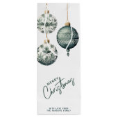 Moderne Scandinavische stijl Ornamenten Vrolijk ke Wijn Cadeautas (Achterkant)