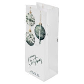 Moderne Scandinavische stijl Ornamenten Vrolijk ke Wijn Cadeautas (Voorkant Gekanteld)