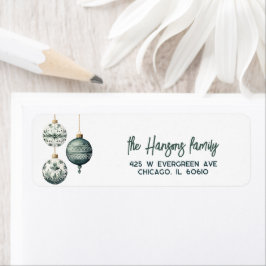 Moderne Scandinavische stijl Ornamenten Winterkers Etiket