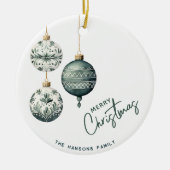 Moderne Scandinavische stijl Vrolijk kerstfeest Keramisch Ornament (Voorkant)
