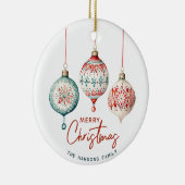 Moderne Scandinavische stijl Vrolijk kerstfeest Keramisch Ornament (Rechts)