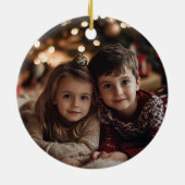 Moderne Scandinavische stijl Vrolijk kerstfeest Keramisch Ornament (Achterkant)