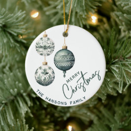 Moderne Scandinavische stijl Vrolijk kerstfeest Keramisch Ornament