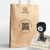 Moderne Scannable QR-code Eenvoudig Business Menu Rubberstempel