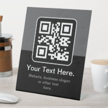 Moderne Scannbare QR-code | Zwart Grijs & Wit