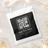 Moderne Scannbare QR-code | Zwart Wit & Grijs Bedankzakje (Geknipt)