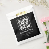 Moderne Scannbare QR-code | Zwart Wit & Grijs Bedankzakje (Gezegeld)