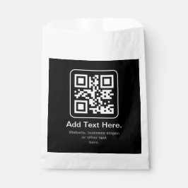 Moderne Scannbare QR-code | Zwart Wit & Grijs Bedankzakje