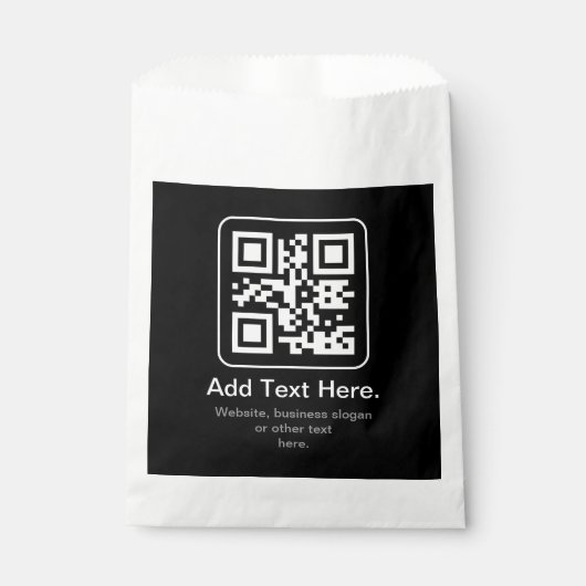 Moderne Scannbare QR-code | Zwart Wit & Grijs Bedankzakje (Voorkant)
