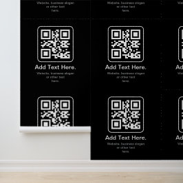 Moderne Scannbare QR-code | Zwart Wit & Grijs Behang