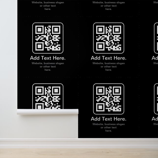 Moderne Scannbare QR-code | Zwart Wit & Grijs Behang (Applicatie)