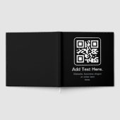 Moderne Scannbare QR-code | Zwart Wit & Grijs Gastenboek (Volledig)