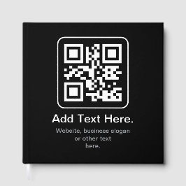 Moderne Scannbare QR-code | Zwart Wit & Grijs Gastenboek