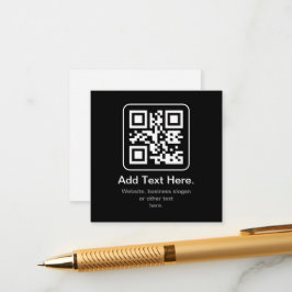 Moderne Scannbare QR-code | Zwart Wit & Grijs Informatiekaartje