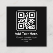 Moderne Scannbare QR-code | Zwart Wit & Grijs Informatiekaartje (Voorkant)