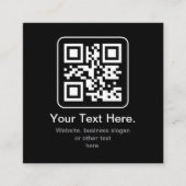 Moderne Scannbare QR-code | Zwart Wit & Grijs Informatiekaartje (Voorkant)