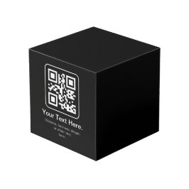 Moderne Scannbare QR-code | Zwart Wit & Grijs Kubus