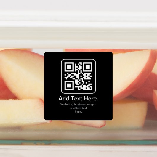 Moderne Scannbare QR-code | Zwart Wit & Grijs Labels (Aangebracht)