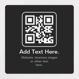 Moderne Scannbare QR-code | Zwart Wit & Grijs Labels