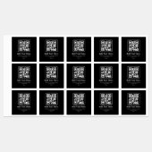 Moderne Scannbare QR-code | Zwart Wit & Grijs Labels (Vel)
