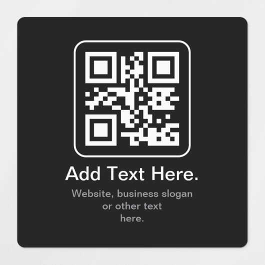 Moderne Scannbare QR-code | Zwart Wit & Grijs Labels (Design 2)
