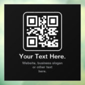 Moderne Scannbare QR-code | Zwart Wit & Grijs Raamsticker (Vel 3)