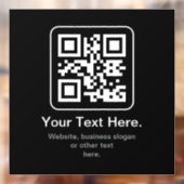 Moderne Scannbare QR-code | Zwart Wit & Grijs Raamsticker (Vel 2)