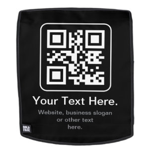 Moderne Scannbare QR-code   Zwart Wit & Grijs Rugtassen