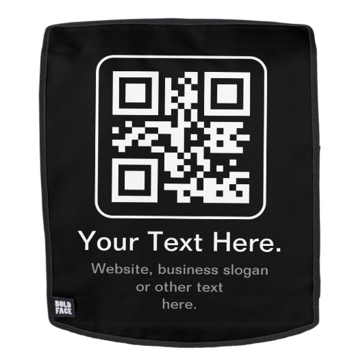 Moderne Scannbare QR-code | Zwart Wit & Grijs Rugtassen (Verwijderbaar gezicht)