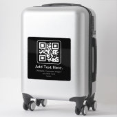 Moderne Scannbare QR-code | Zwart Wit & Grijs Sticker (Koffer)