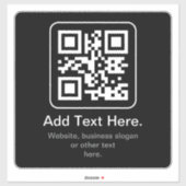 Moderne Scannbare QR-code | Zwart Wit & Grijs Sticker (Vel)