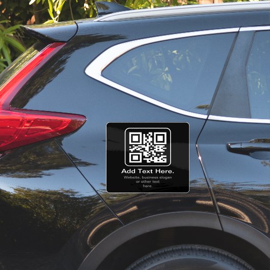 Moderne Scannbare QR-code | Zwart Wit & Grijs Sticker (Auto Zijkant)