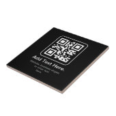 Moderne Scannbare QR-code | Zwart Wit & Grijs Tegeltje (Zijkant)