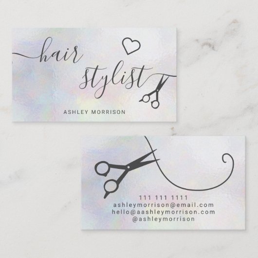 Moderne schaar- en schaar- visitekaartje (Voorkant / Achterkant)