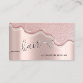 Moderne schaar Glitter maakt haarkloon Roos Gold Visitekaartje (Voorkant)