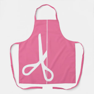 Moderne schaar Hair Stylist Flamingo Roze Schort