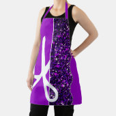 Moderne schaar Hair Stylist Paarse Schort (Insitu)
