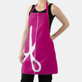 Moderne schaar Hair Stylist Raspberry Pink Schort (Insitu)