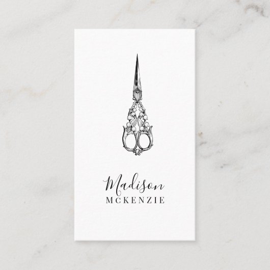 Moderne  schaar Hair Stylist Salon Visitekaartje (Voorkant)