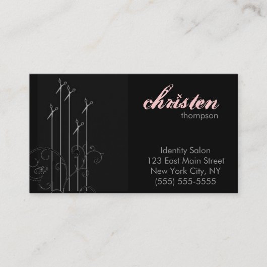 moderne schaar visitekaartje (Voorkant)