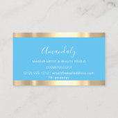 Moderne schaar voor haarser zorgt voor Gold Blue Visitekaartje (Achterkant)