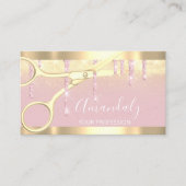 Moderne schaar voor haarser zorgt voor gouden roze visitekaartje (Voorkant)